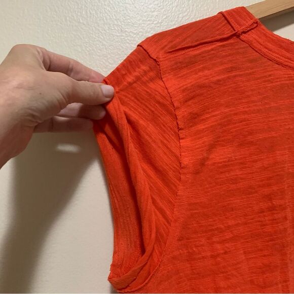 Free People We The Free Fiery Orange Swing Top size small - Picture 6 of 7